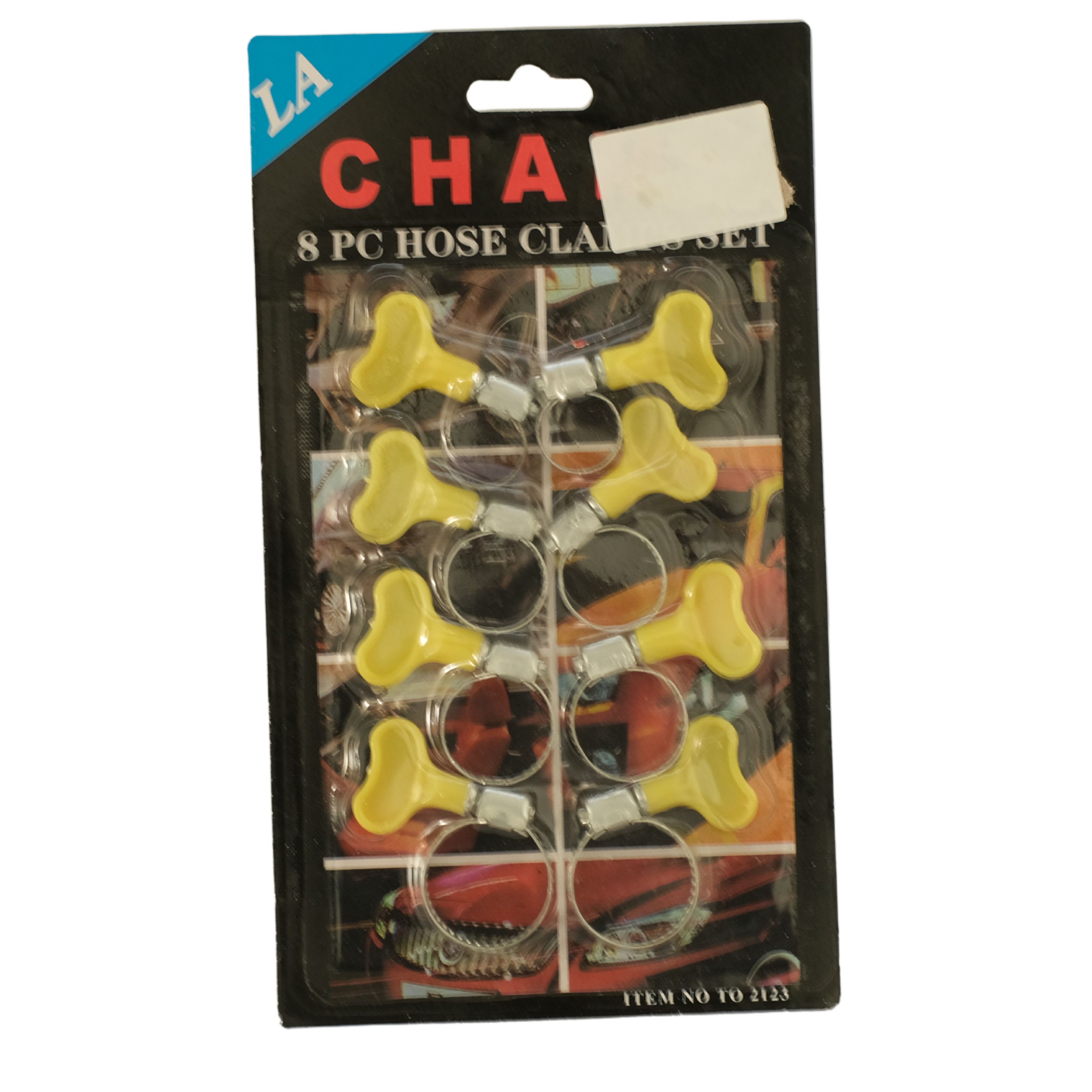 HOSE CLAMPS SET 8 PCS YELLOW